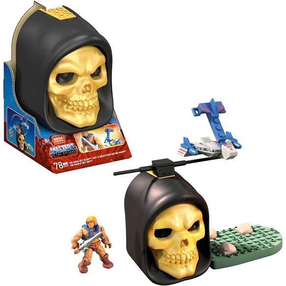 Mega Other - Mega Construx Masters of the Universe Skeletor Skull He-Man Jet Sled Set